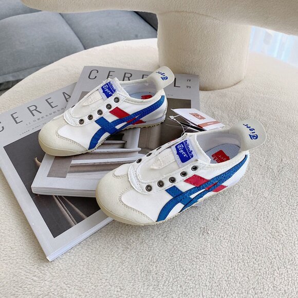 White Onitsuka Tiger by Asics Canvas Kids Sneakers - Picture 2 of 9